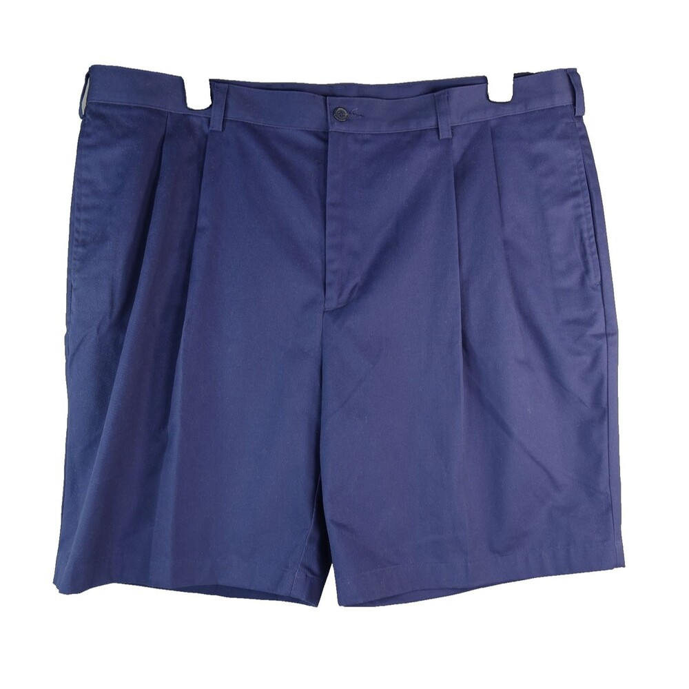 NEW Jos. A. Bank Men's Size 42 Navy Stay Cool Casual Chino Shorts Pleated NWT